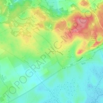 Mappa topografica Le Plat, altitudine, rilievo