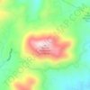 Mappa topografica Round Mountain, altitudine, rilievo