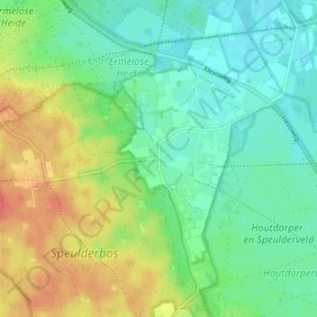 Mappa topografica Speuld, altitudine, rilievo