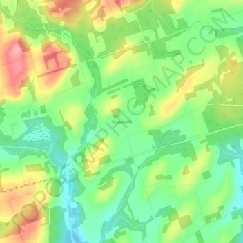 Mappa topografica Vernonville, altitudine, rilievo