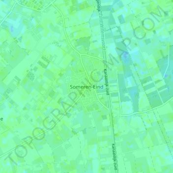 Mappa topografica Someren-Eind, altitudine, rilievo