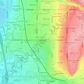 Mappa topografica Storm Mountain Terrace, altitudine, rilievo