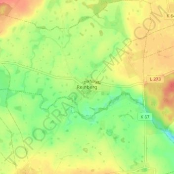 Mappa topografica Reinberg, altitudine, rilievo