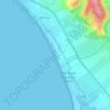 Mappa topografica Dunes Beach, altitudine, rilievo
