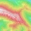 Mappa topografica Monte Piatto cima est, altitudine, rilievo