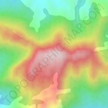 Mappa topografica Guaribas, altitudine, rilievo