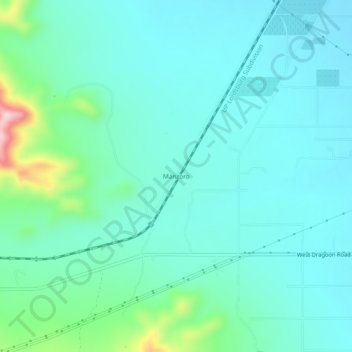 Mappa topografica Manzoro, altitudine, rilievo