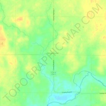 Mappa topografica Maplehurst, altitudine, rilievo