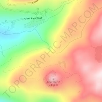 Mappa topografica Rancheria Falls, altitudine, rilievo