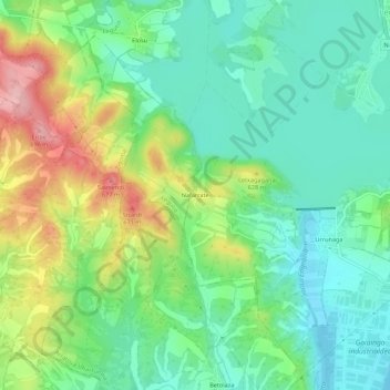 Mappa topografica Nafarrate, altitudine, rilievo
