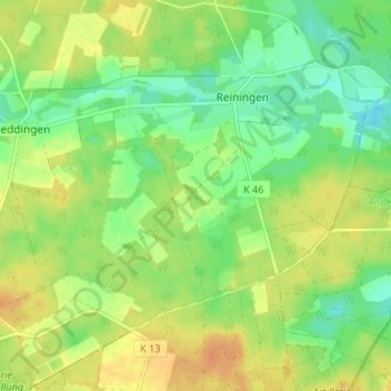 Mappa topografica Jerusalem, altitudine, rilievo