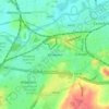 Mappa topografica Whitwood, altitudine, rilievo