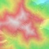 Mappa topografica Dugad, altitudine, rilievo