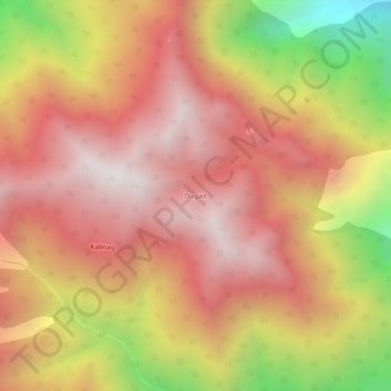 Mappa topografica Dugad, altitudine, rilievo