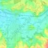 Mappa topografica Dérontay, altitudine, rilievo