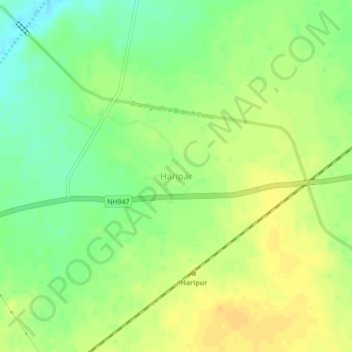 Mappa topografica Haripar, altitudine, rilievo