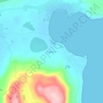 Mappa topografica Paperu, altitudine, rilievo