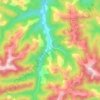 Mappa topografica Dulene, altitudine, rilievo