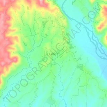 Mappa topografica Sanafe, altitudine, rilievo