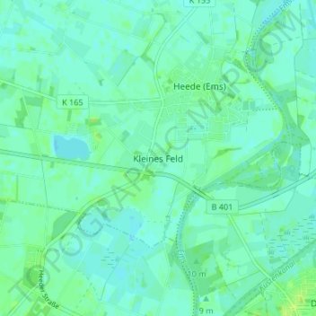 Mappa topografica Kleines Feld, altitudine, rilievo