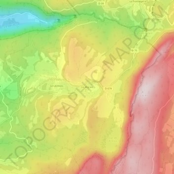 Mappa topografica Le Marais, altitudine, rilievo