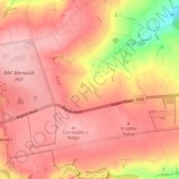 Mappa topografica Kettlesing, altitudine, rilievo