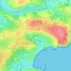 Mappa topografica Landromiou, altitudine, rilievo