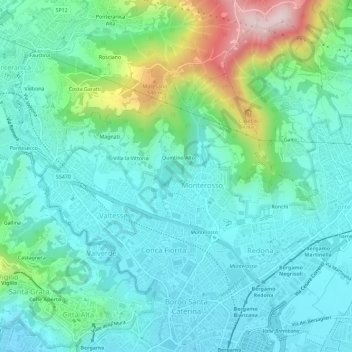 Mappa topografica Quintino Basso, altitudine, rilievo