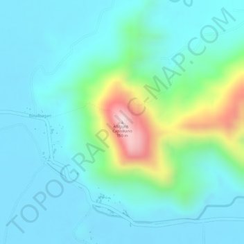 Mappa topografica Mount Capistrano, altitudine, rilievo