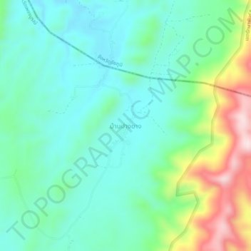 Mappa topografica Ban Pang Yang, altitudine, rilievo