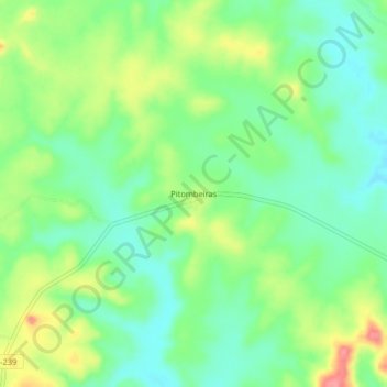 Mappa topografica Pitombeiras, altitudine, rilievo