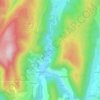 Mappa topografica La Gorge, altitudine, rilievo