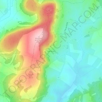 Mappa topografica Saint-Julien, altitudine, rilievo