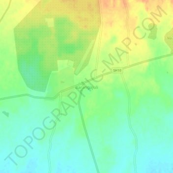 Mappa topografica Barangajuli, altitudine, rilievo