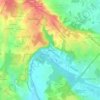 Mappa topografica Touérat, altitudine, rilievo