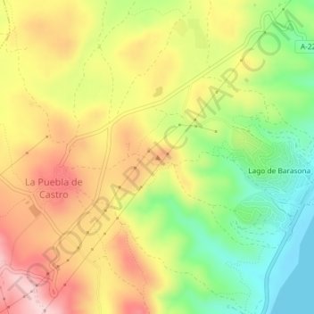 Mappa topografica Cerro Calvario, altitudine, rilievo