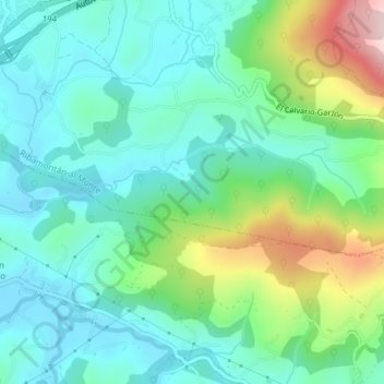 Mappa topografica Cabargo, altitudine, rilievo