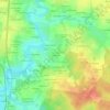 Mappa topografica La Flocterie, altitudine, rilievo