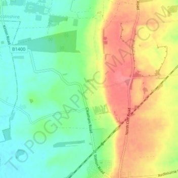 Mappa topografica Cleatham, altitudine, rilievo
