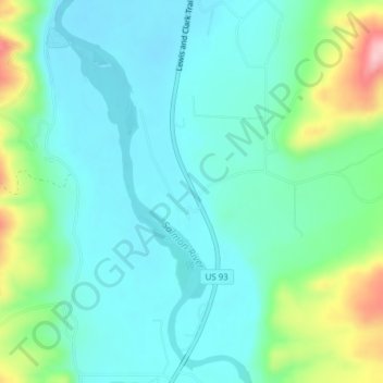 Mappa topografica Carmen, altitudine, rilievo