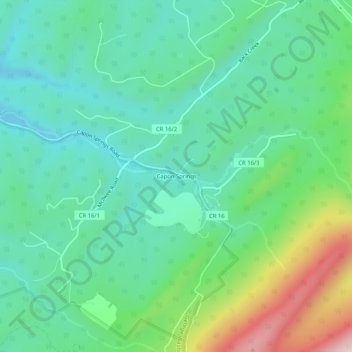 Mappa topografica Capon Springs, altitudine, rilievo