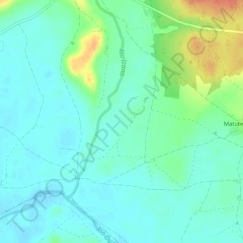 Mappa topografica Matamala, altitudine, rilievo