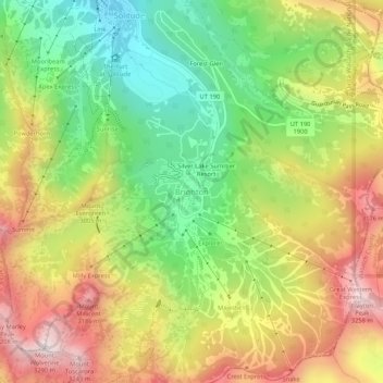 Mappa topografica Brighton, altitudine, rilievo