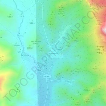 Mappa topografica Torrebarrio, altitudine, rilievo
