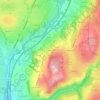 Mappa topografica Le Vernay, altitudine, rilievo