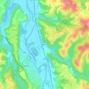 Mappa topografica Zokorrondo, altitudine, rilievo