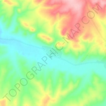 Mappa topografica Saatli, altitudine, rilievo