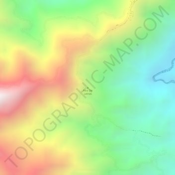 Mappa topografica Alto De Letras, altitudine, rilievo