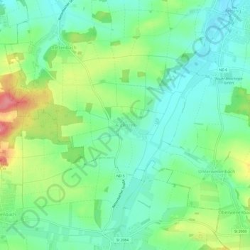 Mappa topografica Autenzell, altitudine, rilievo