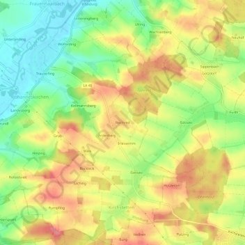 Mappa topografica Reichreit, altitudine, rilievo